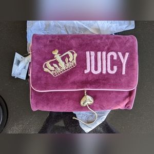 NWT Y2K VINTAGE JUICY COUTURE LARGE VELOUR HANGING TRAVEL BEAUTY CASE/ORGANIZER!